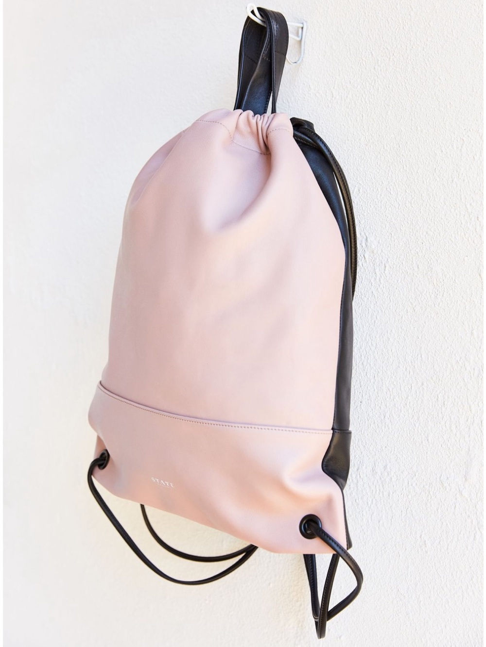 STATE Bags Lee Drawstring Backpack  blush pink / black leather - Picture 3 of 13